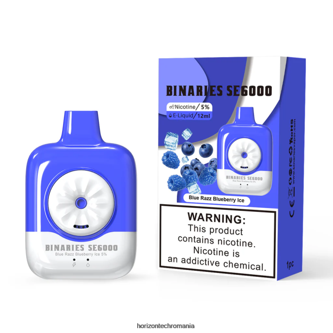 HorizonTech Binaries Cabin de unică folosință 12ml gheață de afine blue razz VHRZ141 - Horizon Tech Vape Tank
