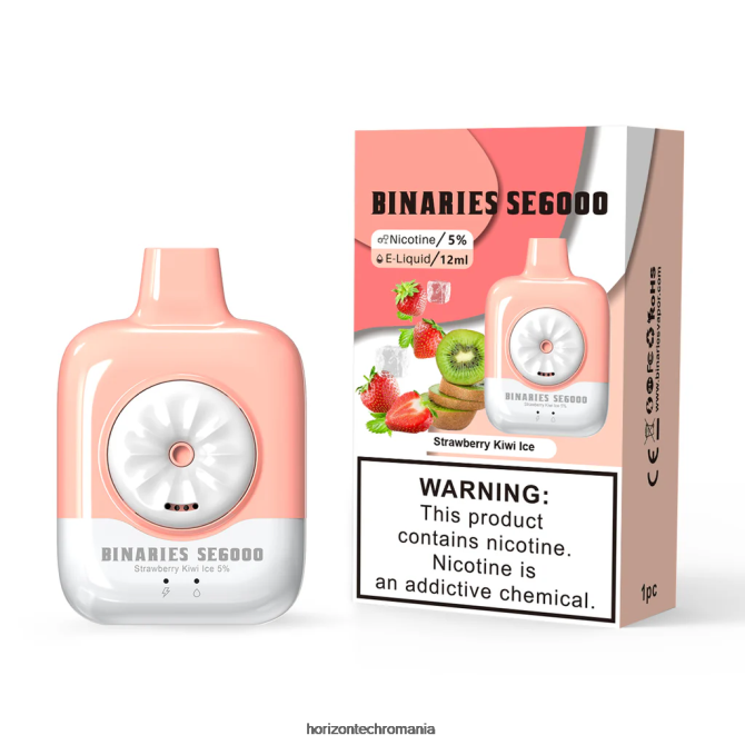 HorizonTech Binaries Cabin de unică folosință 12ml gheață de kiwi cu căpșuni VHRZ144 - Horizon Tech Vape