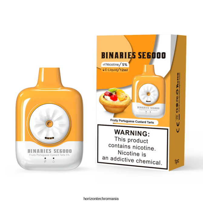 HorizonTech Binaries Cabin de unică folosință 12ml tarte fructate cu cremă portugheză VHRZ137 - HorizonTech Bucharest