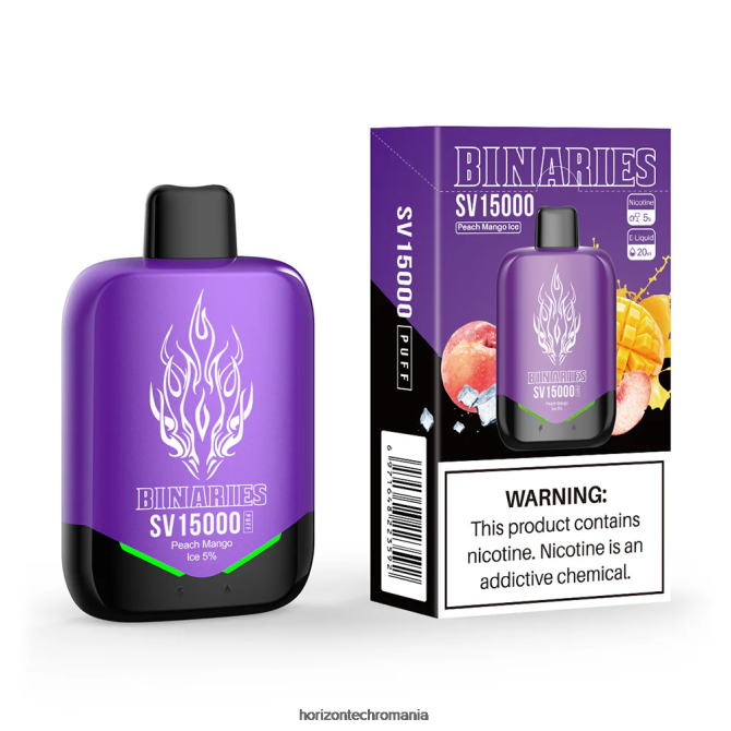 HorizonTech Binaries Cabin de unică folosință sv gheață de piersici și mango VHRZ92 - HorizonTech Vape Kit