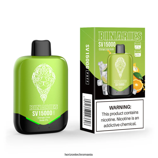 HorizonTech Binaries Cabin de unică folosință sv sifon de lime portocaliu VHRZ91 - Horizon Tech Vape Tank