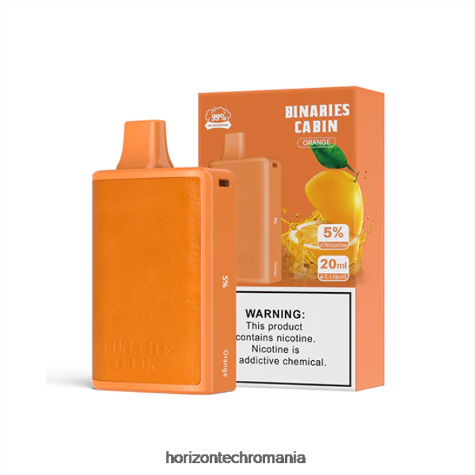 HorizonTech Binaries Cabin 20 ml de unică folosință portocale VHRZ63 - HorizonTech Disposable Vape