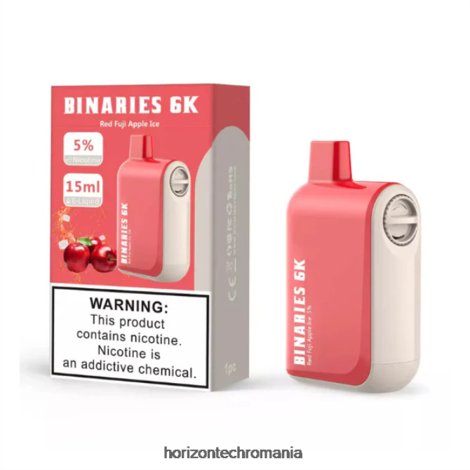HorizonTech Binaries Cabin 15 ml de unică folosință gheață cu mere fuji roșii VHRZ48 - HorizonTech Vape Romania