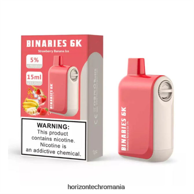 HorizonTech Binaries Cabin 15 ml de unică folosință gheață de banane cu căpșuni VHRZ51 - Horizon Tech Vape Tank