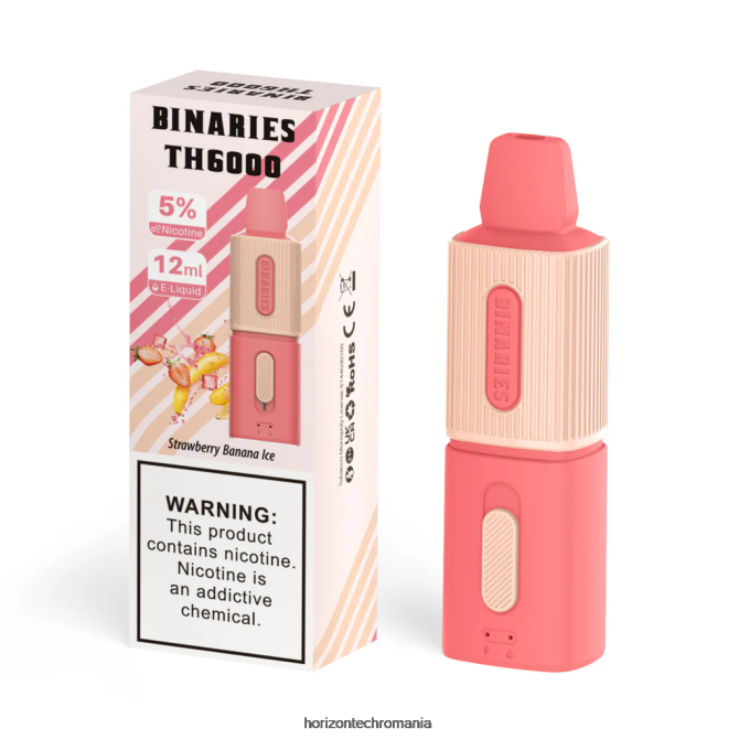 HorizonTech Binaries Cabin th6000 de unică folosință 12 ml gheață de banane cu căpșuni VHRZ98 - HorizonTech Vape Romania