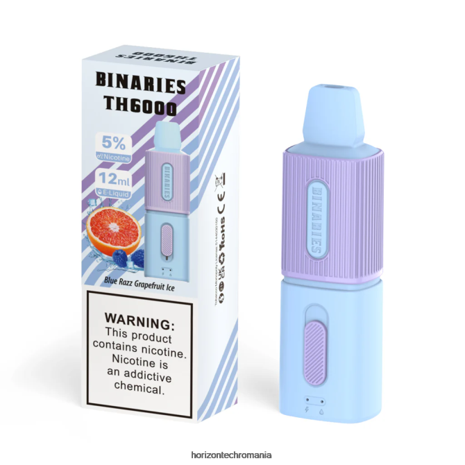 HorizonTech Binaries Cabin th6000 de unică folosință 12 ml gheață de grapefruit blue razz VHRZ108 - HorizonTech Vape Romania