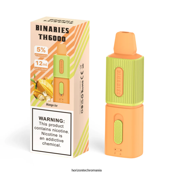 HorizonTech Binaries Cabin th6000 de unică folosință 12 ml gheata de mango VHRZ99 - Horizon Tech Vape Coils